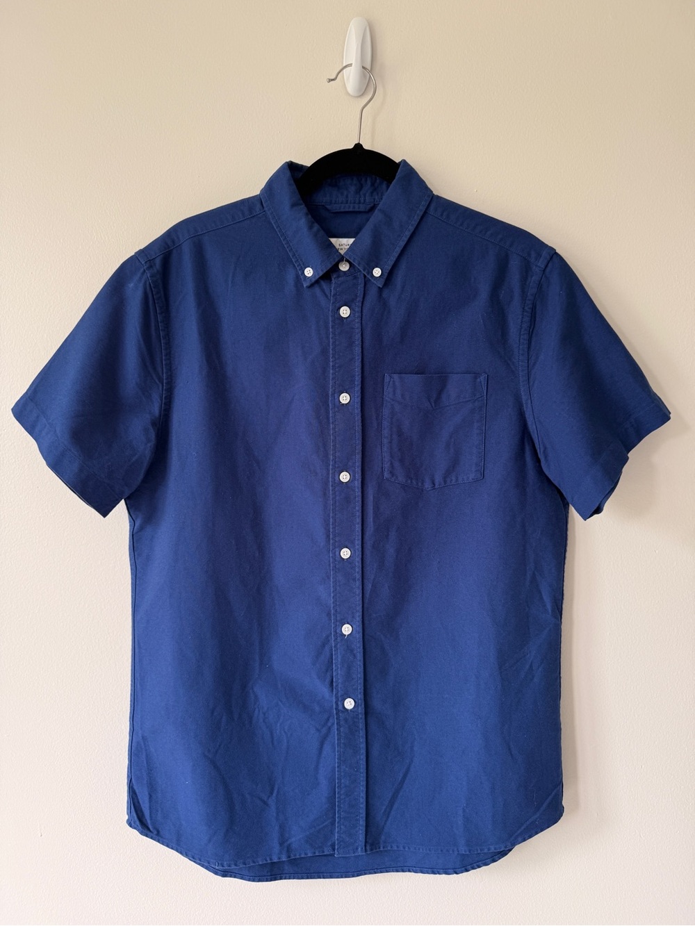 Saturdays NYC - Short Sleeve Button Down - Blue - Size Medium